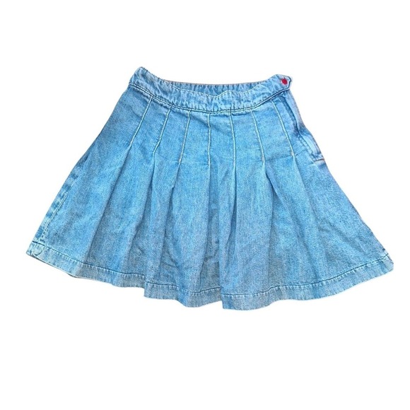 H&M DIVIDED PLEATED DENIM SKIRT Size 2 Y2K - Picture 1 of 4